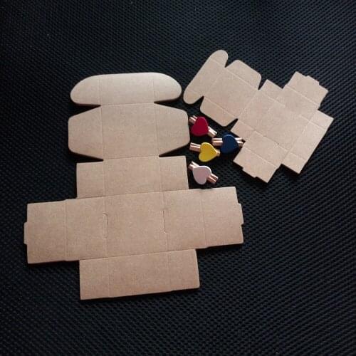 6.5*6.5*3cm Brown Gift Packaging Kraft Paper Box For Jewelry\Wedding\Candy\Crafts\Cake\Handmade Soap Packing boxes 30pcs