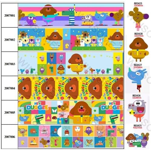 Cartoon Princess Printed Grosgrain/Satin10Yards 25mm/38mm/50mm/75mm Ribbon Planar Resins 30 pcs Bow Cap DIY Accessories 200700