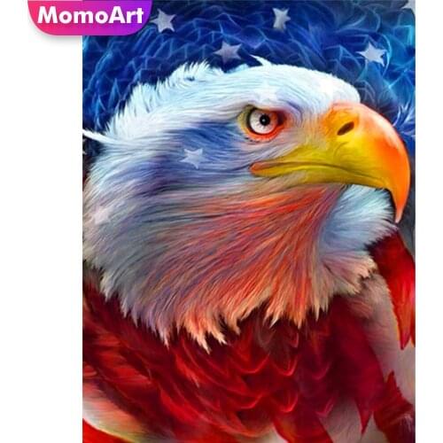 MomoArt 5D Diamond Painting Eagle Cross Stitch Diamond Mosaic Animal Picture Of Rhinestones Embroidery Needlework Handmade Hobby