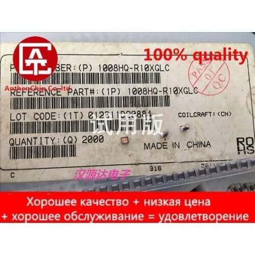 10pcs real orginal new 1008HQ-R10XGLC 2520-0.1UH 100NH 2% 1A Coil art patch winding inductor High Q