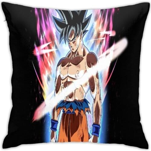 Japanese Anime Dragon Wukong Pillow Cases Animal Pillowcases Wukong Water color for Children Kids Beige fur Linen Cushion Cover