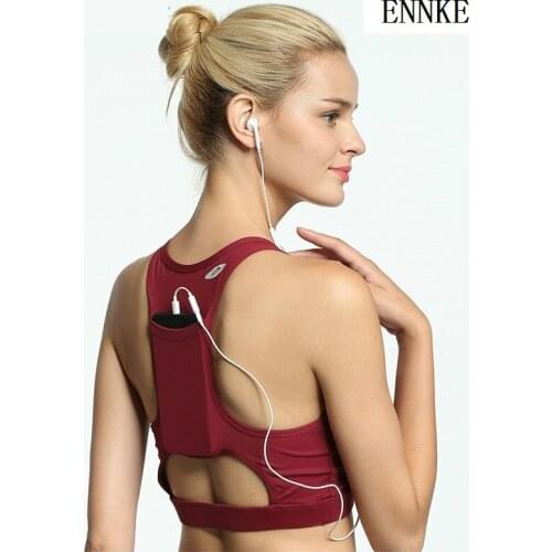 2019 New Wire Free Bras Sexy Lady Lingerie Comfortable Breathable Brassiere Woman Fitness Unique Back Pocket Phone