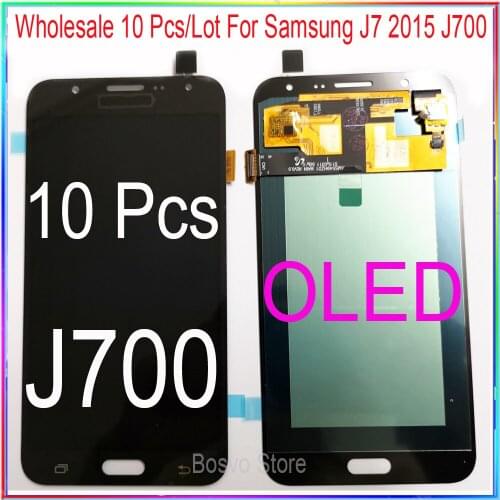 Wholesale 10 Pcs/Lot Incell for Samsung J7 2015 J700 LCD screen display with touch assembly OLED
