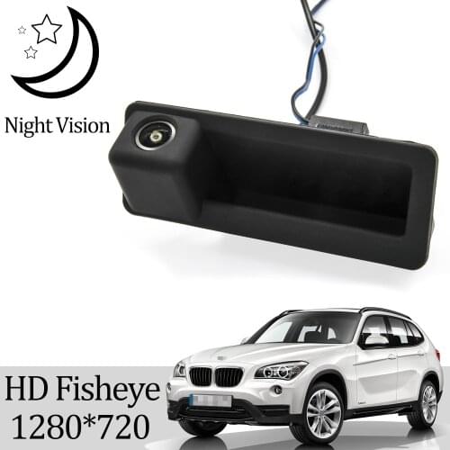 Owtosin HD 720P Rear View Trunk Handle Camera For BMW X1 E84 2009 2010 2011 2012 2013 2014 Car Reversing Parking Monitor