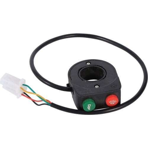 12V Horn Head Light Dual Function On-Off Button Handlebar Switch For Motorcycle Scooter Dual Function Switch (Black)