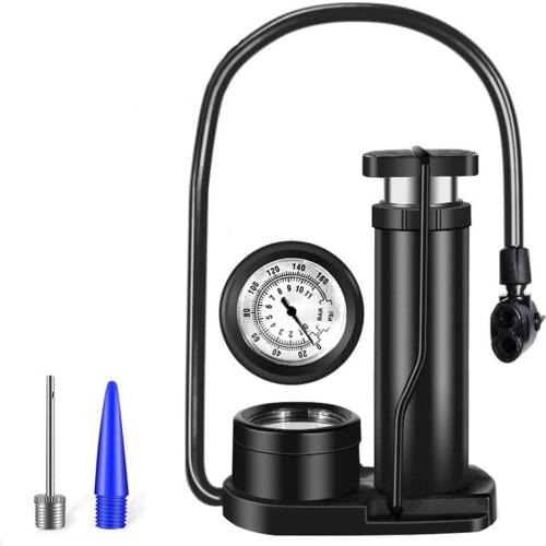160PSI Portable Mini Bike Pump Foot Bicycle Tire Inflator With Pressure Gauge Air Bicycle Pump Compressor Bicycle Accessories
