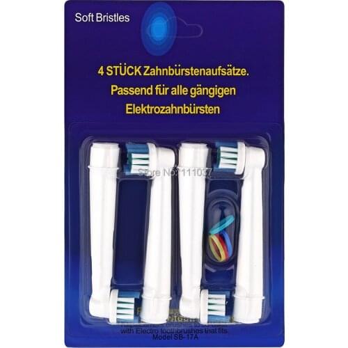 SB-17A Electric Toothbrush Replacement Heads Oral Hygiene Care 4pcs(1pack) Free Shipping