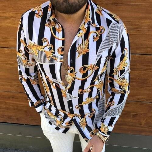 SHISHANGDEYEZI Men's Striped Shirts