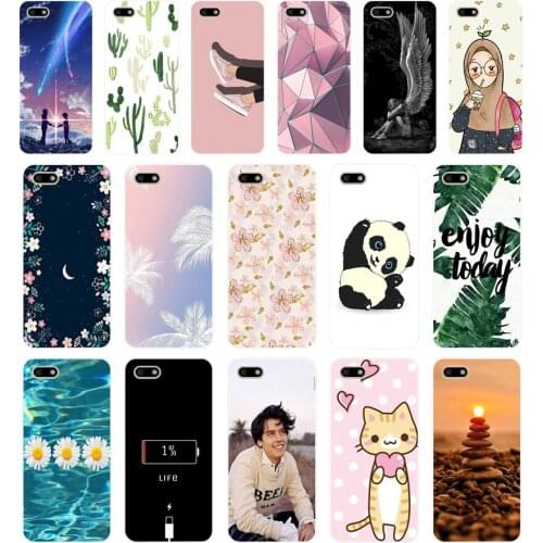 J Silicone case For Huawei Honor 7A Case 5.45" inch Soft Phone Case Huawei Honor 7A 7 A DUA-L22 Russian Back Cover Coque bumper