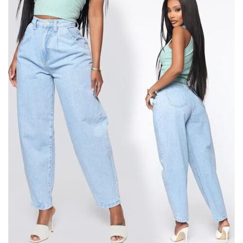 Loose wide-leg jeans European and American new style women jeans long denim cotton casual high-quality jeans women