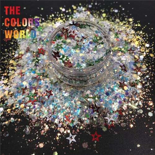 TCT-428 Christmas Mix Nail Glitter Nail Art Decoration Body Art Tumbler Crafts DIY Holidays Accessories Festival Party Supplier