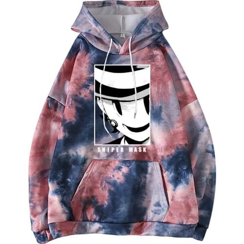 Hoodie Anime Loose Casual Unisex Top Tenkuu Shinpan High-Rise Invasion Printing Hip Hop Pullover Men Women