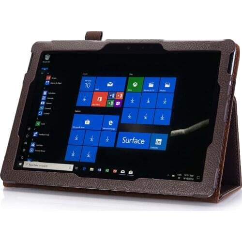 Slim Litchi Flip Stand PU Leather case Smart Cover For Microsoft Surface GO SurfaceGO Laptop Tablet