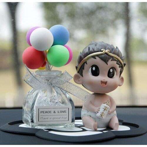Cute Car Shaking Head Decoration Baby Shape Shaking Head Doll For Car Goods Car Interior Accessories Decoration