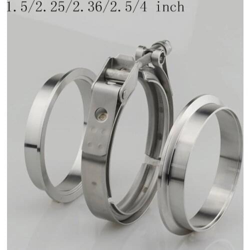 V band Clamp 1.5/2.25/2.36/2.5/4 inch Male/Female V-Band Clamp Flange Kit V-band Turbo Exhaust Pipes Car Accessories
