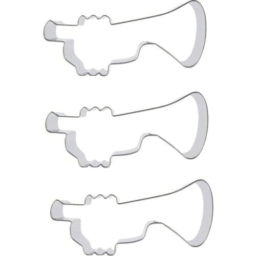 Wind Instruments shape 3 piece cookie cutting molds, baking tools, cake decorating soft candy tools