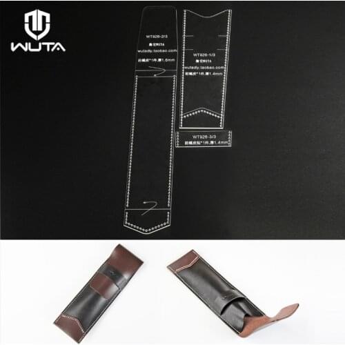 WUTA 926 Acrylic Pencil Bag Pattern Template Tools Model for Handmade Leather Pen Case Holder Leathercraft DIY Tools