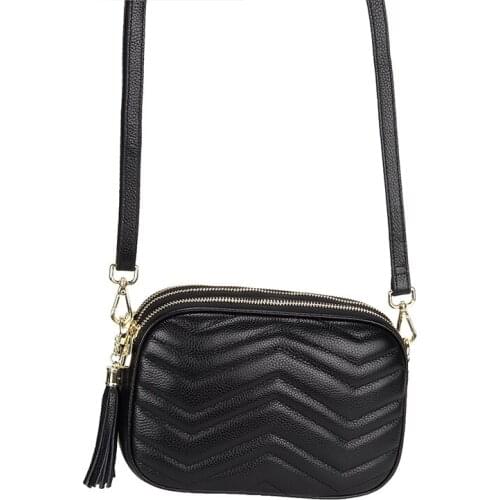 Genuine Womens Sweet Square Cosmetic Crossbody Bags Large-Capacity Single Messenger Shoulder Handbags Mobile Phone Satchels