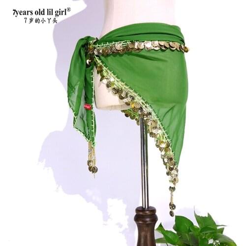 Belly Dance Hip Belt Waist Chain Egypt Dancetriangle Silver Coins BM02