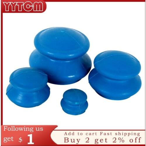 4pcs/setRubber Jar for Massage Body Cups Vacuum Cupping Ventosas vacuum bank Weight massage Cupping Apparatus vacuum cans