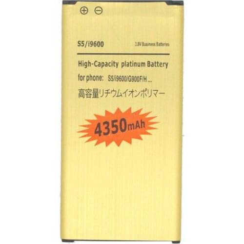 4350mAh EB-BG900BBE EB-BG900BBC Gold Replacement Battery For Samsung Galaxy S5 SV I9600 SM-G900A SM-G900P SM-G900R4 G900T G900V