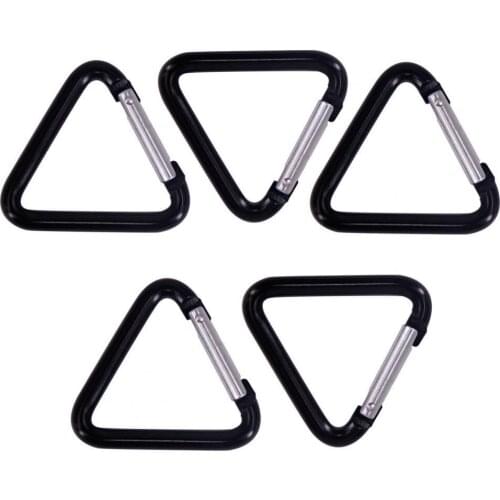 5Pcs Portable Multifunctional Triangle Buckle Snap Aluminum Alloy Carabiner for Outdoor