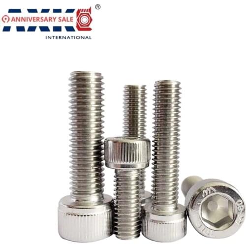 8# #8-32 1/2 5/8 3/4 Inch Length 304 Stainless Steel 304ss US UNC Coarse Thread Allen Head Screw Cap Hex Hexagon Socket Bolt
