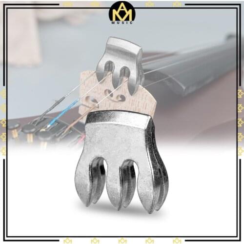 Silver Metal Violin Practice Mute Reduces Volume Fiddle Silent Silencer 3 Claws Violin Accessories