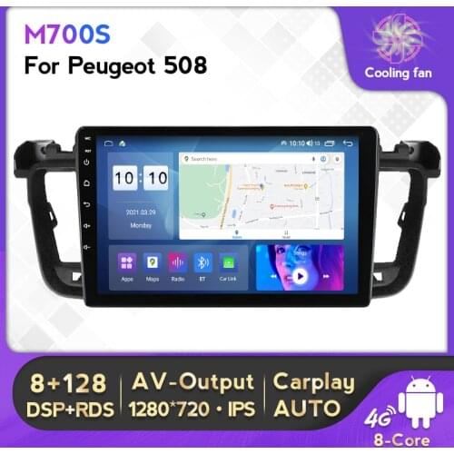 6G+128GB Car Multimedia GPS Navigation Auto Radio Stereo Player 2din For Peugeot 508 2011-2018 SWC Built-in Carplay RDS