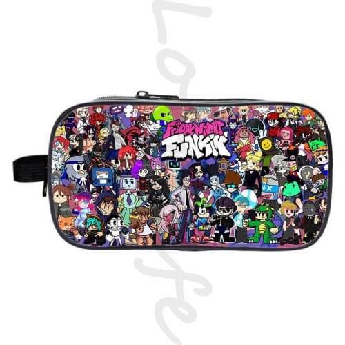 Friday Night Funkin Pencil Case Cosmetic Cases Student Pen Bag Fnf Game 3D Print Pencil Bag kids boys girls Stationery Pen Pouch
