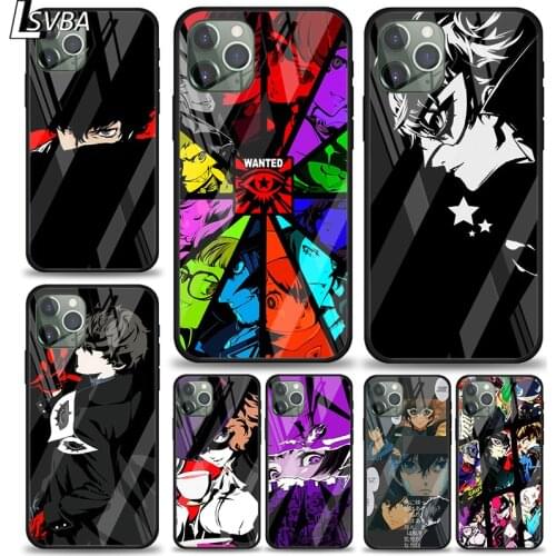 Hot Anime Persona 5 Game For Apple iPhone 12 11 XS Pro Max Mini XR X 8 7 6S 6 Plus Tempered Glass Phone Case