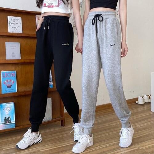 Black Sweatpants Plus Size Women Pants Loose Casual Fit Solid Sports Trousers Jogers Woman Joggers Sweatpants Oversized Clothes
