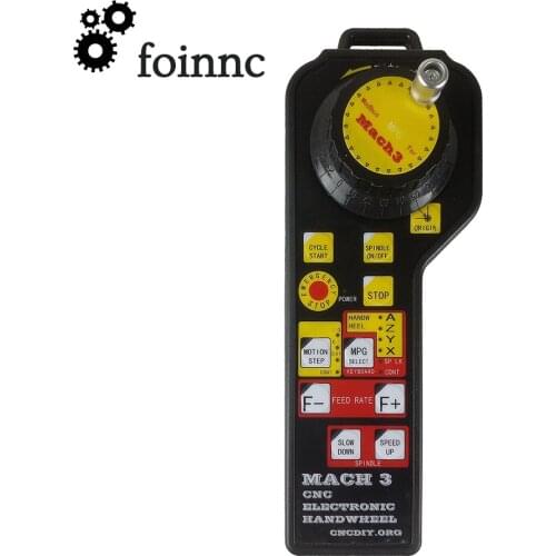 MACH3 CNC MPG Pendant Electronic Handwheel With Emergency Stop MODBUS Protocol For CNC Engraving machine