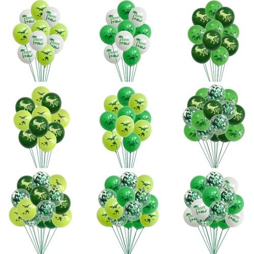 Dinosaur Elements Balloon Party Decorations Latex Dinosaur Balloon Party Decorations Childrens Birthday Party Decor Green 1Set