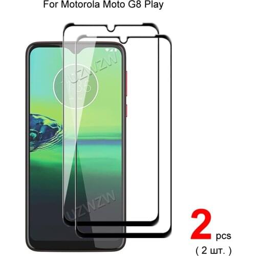 2pcs For Motorola Moto G8 Play Full Cover Tempered Glass Screen Protector Protective Glass Guard
