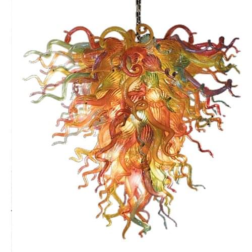 Girban Brand Hot Sale 110-240V 3Watt LED Light Colors Blown Glass Ceiling Decor Chandelier Lamps
