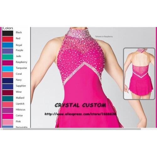 Crystal Custom Figure Skating Dress Girls New Brand Ice Skating Clothes For Competition DR4644