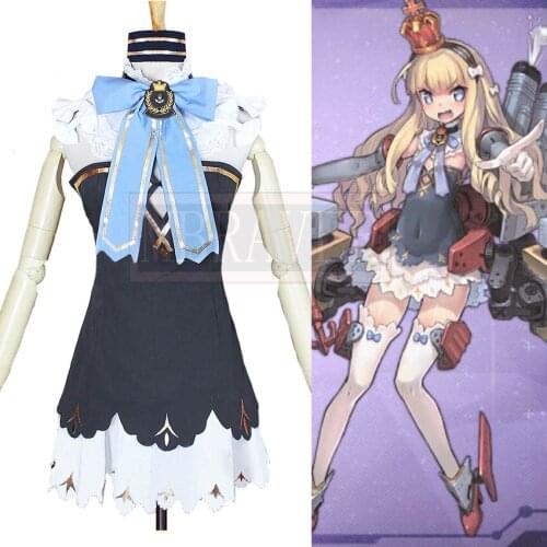 Game Azur Lane HMS Queen Elizabeth Cosplay Costume Party Christmas Halloween Custom Made Any Size