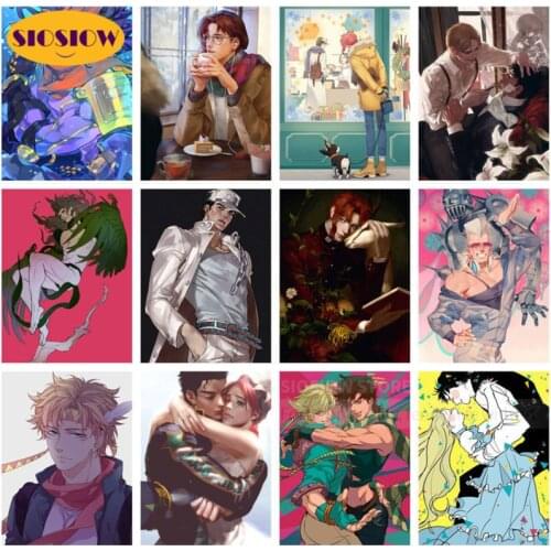 5d Diy Daimond Mosaic Painting Jojo S Bizarre Jonathan Dio Diamond Embroidery Kit Crystal Full Drill Square Decor Bedroom Gifts