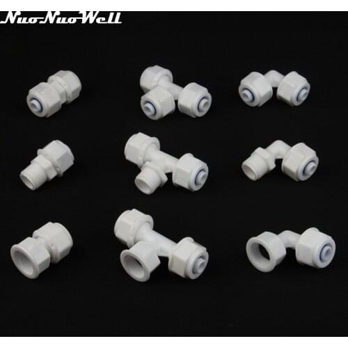 NuoNuoWell POM 12/16mm Soft Hose Straight Elbow Connector for Water heater 1/2" Pipe Quick Connector Garden Irrigation Fittings
