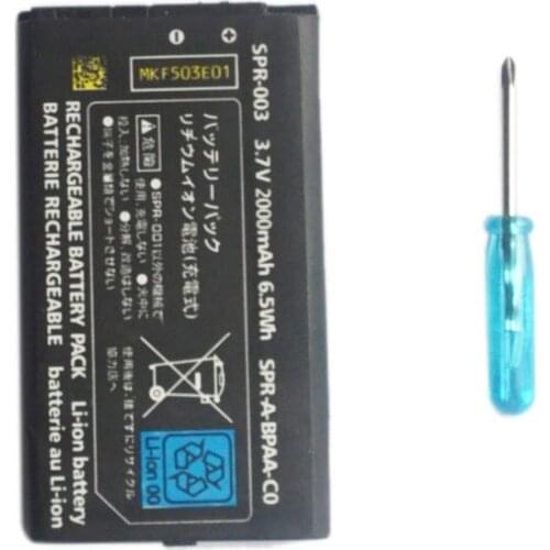 2000mAh 3.7V Rechargeable Lithium-ion Battery with Tool Kit Screwdriver Pack for Nintend 3DS LL/XL
