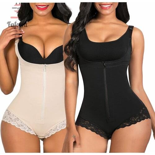 Postpartum Body Shaper Shapewear for Pregnant Women Seamless Corset Tummy Control Colombian girdle Lace Zipper OpenBust Bodysuit
