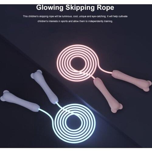 Glowing Skipping Rope For Kids LED Jump Rope Optical Cable Luminous 2.8m Length LED Light Jump Skipping Rope Sports Accessory