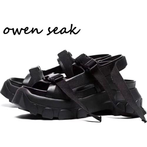 18ss Owen Seak Women Sandals Black Rome Shoes Gladiator Sandals Owen Shoes Mules Clogs Slippers Slides Summer Women Sandals