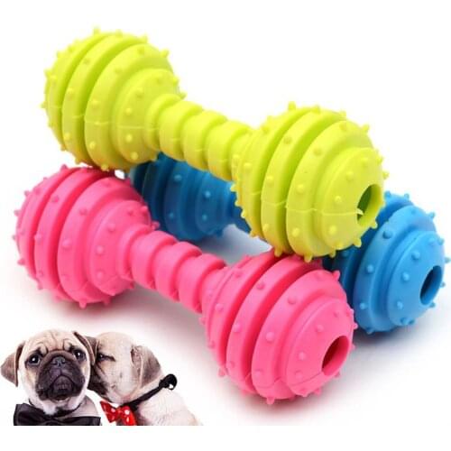 Natural Rubber Dog Chew Toys Exercising Strengthening Pet Dog Jaw Muscles Bouncy Clean Plaque Sounding Bite-Resistant Pet Toys