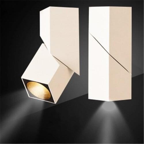 10X black/white LED downlight 3W/5W/7W/10W/12W/15W surface mount AC85-265V adjustable 360 degree rotatable LED downlight