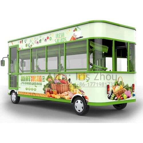 2m width best seller fruit and vegetable tram customized food cart food truck