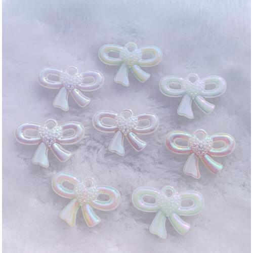 20pcs 18*25mm Rhinestone Bow Charm Decoration Sticker Charms gems For DIY decoration -S475