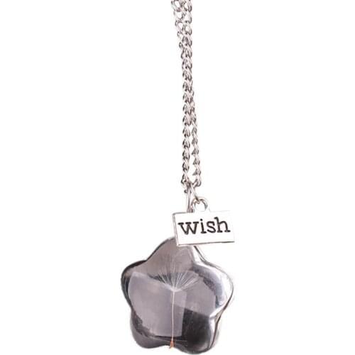 2020 Fashion Pendant Necklace Crystal Chain Necklace DandelionLong Chain Necklace For Women Pendant Necklace Accessories