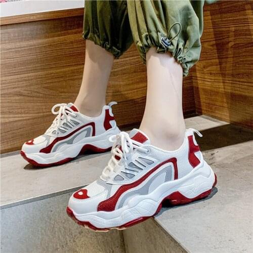 2020 Casual Platform Shoes Women Brand White Sneakers Lady Cross-tied footware Autumn Female chaussure Girl Casual Shoes U21-75